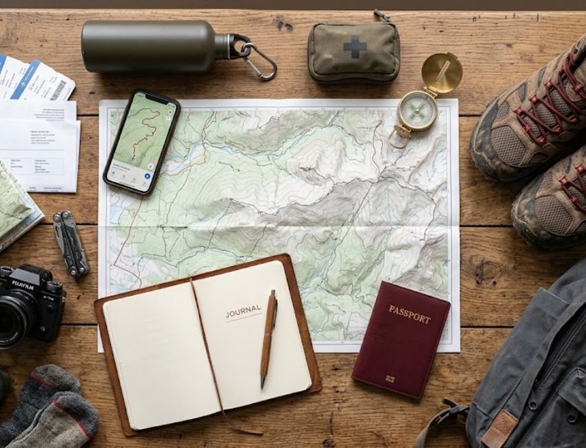 Essential items for planning an adventure trip