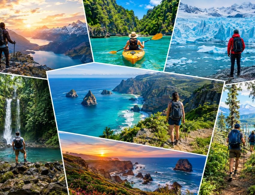Diverse landscapes for adventure travel around the world
